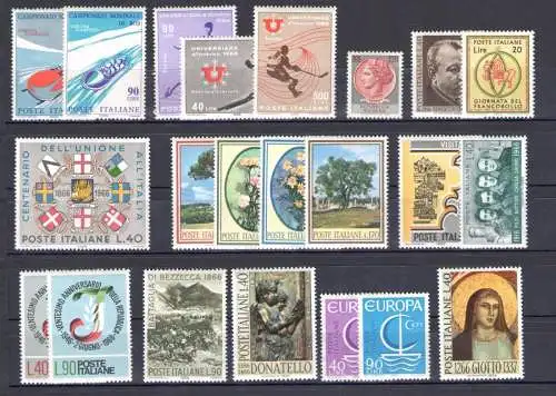 1966 Italien Republik, neue Briefmarken, komplettes Jahrjahr 22 Werte - postfrisch**