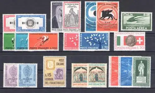 1962 Italien Republik, neue Briefmarken, Vollständiges Jahr 21 Werte, postfrisch**