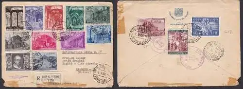 1950 Vatikan, Tobias Nr. A 17 - Luftpost - SELTENER Einschreiben für die USA
