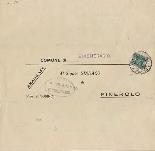 1947 RSI - frankiertes Manuskript mit grünem Lire-Schild 2