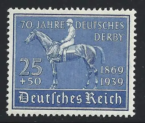 1939 Deutschland, Nr. 636 Hamburg Derby postfrisch/**