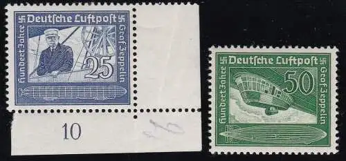 1938 Deutschland, Luftpost 57/58 - postfrisch/**