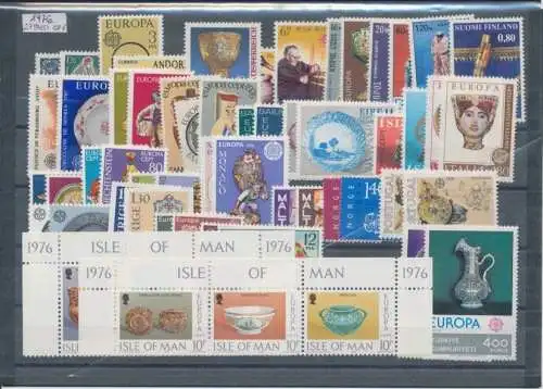 1976 EUROPA CEPT, komplettes Jahr, neue Briefmarken, 27 Länder 58 Werte, postfrisch**