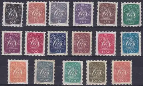 1943 Portugal - Caravella Nr. 628-644 - 17 Werte - MLH*