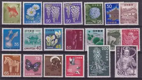 1966-69 JAPAN/JAPAN, Yvert Nr. 837/847A, 20 Werte, 115 Euro, postfrisch**