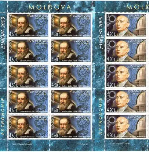 2009 EUROPA CEPT Moldawien/Moldawien 2 Minifos Astronomie postfrisch**