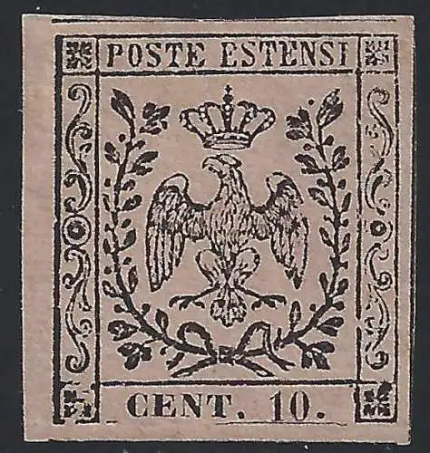1859 Modena, Nr. 9 10c. rosa MLH* TOP RÄNDER