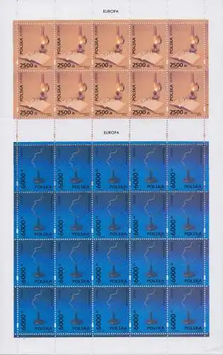 1994 EUROPA CEPT Polen - 2 Miniblätter Europa und die Entdeckungen MNH** - gefaltetes Miniblatt - Perfekte Briefmarken