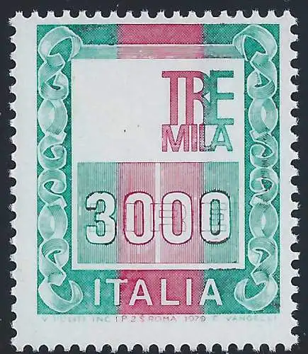 1979 Italien - Republik, hohe Werte Lire 3.000 SIRAKUSANISCHE SORTEN FEHLEN