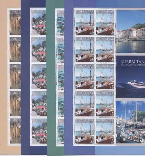 2004 EUROPA CEPT Gibraltar 4 Minifos Le Vacanze MNH**