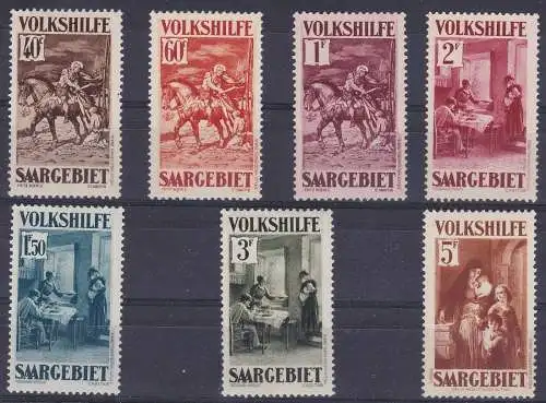 1931 SAARLAND/SAARLAND - Nr. 148/154 7 MNH/MLH Werte **/*