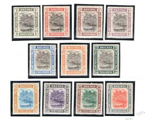 1907 BRUNEI - SG 23/33 11 MLH Set*