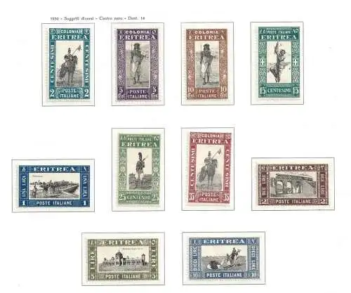 1930 ERITREA, Nr. 155/164 10 MNH/** Werte