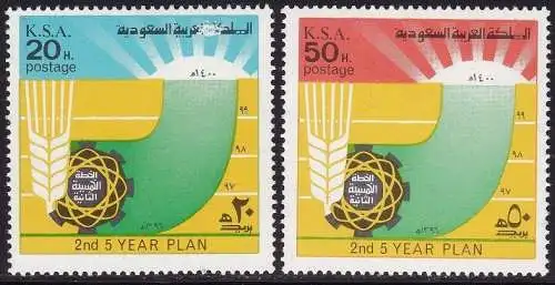 1976 SAUDI-ARABIEN/SAUDI-ARABIEN, SG 1117/18 2er-Set postfrisch/**