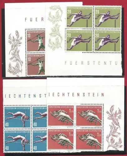 1956 LIECHTENSTEIN, Nr. 304/307 4 MNH Werte** QUARTINA