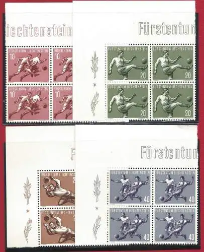 1954 LIECHTENSTEIN, Nr. 264/267 4 MNH Werte** QUARTINA