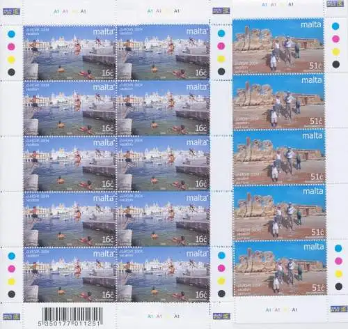 2004 EUROPA CEPT Malta Minifos Le Vacanze MNH**