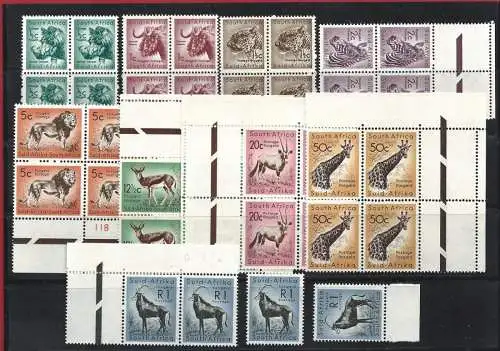 1961 SÜDAFRIKA, Yvert Nr. 235/243 MNH/** 4er Serie