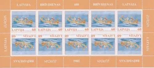 2004 EUROPA CEPT Lettland Minifoglio Le Vacanze MNH**