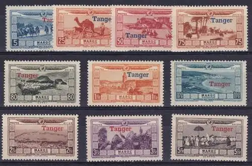 1928 TANGERI - TANGER - Yvert PA Nr. 22/31 - postfrisch**