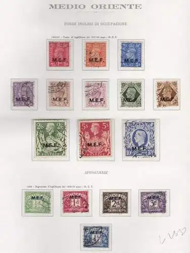 1942-47 MEF Englische Besatzung - Nr. 6/16 + Steuern 1/5 Serie gebraucht