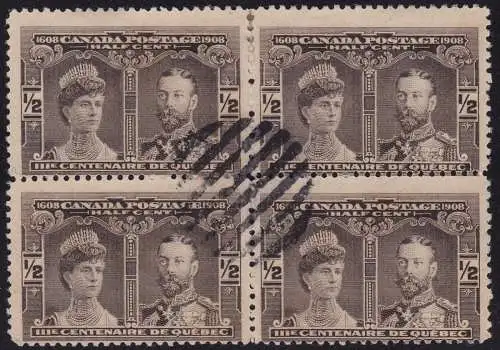 1908 KANADA, SG 188 Block GEBRAUCHT