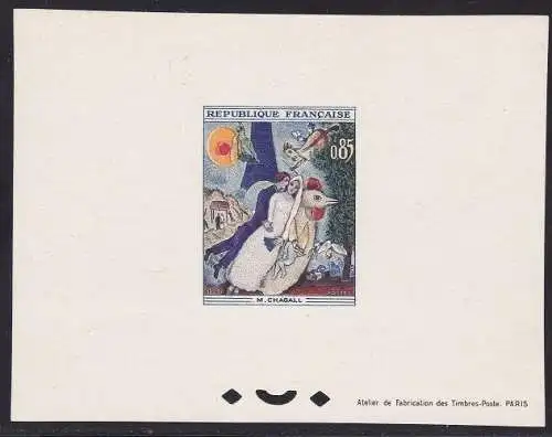 1963 FRANKREICH - Nr. 1398 Marc Chagall postfrisch/**