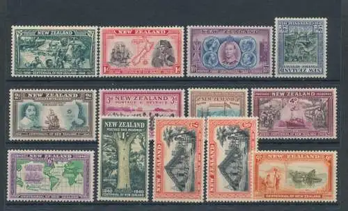 1940 NEUSEELAND - Stanley Gibbons Nr. 613-25 - 13 Werte - MLH*