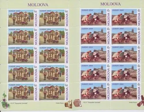 2004 EUROPA CEPT Moldawien Minifogli Le Vacanze MNH**