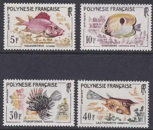 1962 POLYNESIEN - Fische, Yvert Nr. 18/21 4 MNH Werte**