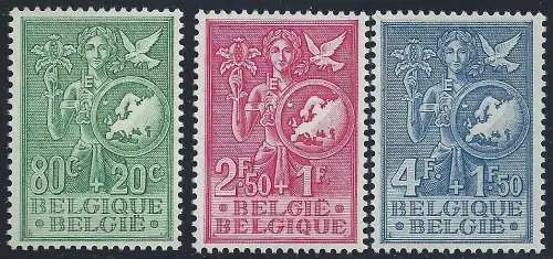 1953 Belgien, Nr. 927/929 - Jugendamt - postfrisch **