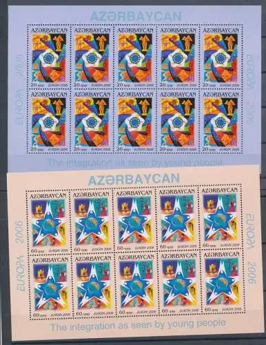 2006 EUROPA CEPT Arzebaigian 2 Minifotos mit 10 Werten Le vacaciones MNH**