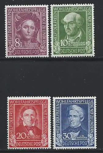 1949 DEUTSCHLAND - Nr. 3/6 Wohltätigkeit */**