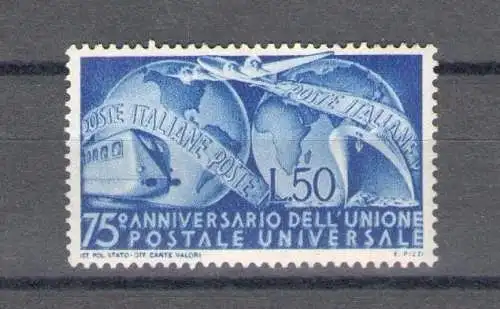 1949 Italien - Republik, 75 Jahre UPU, 1 Wert, Nr. 599, postfrisch**