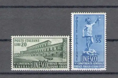 1950 Italien - Republik, UNESCO, 2 Werte, Nr. 618-619, postfrisch**