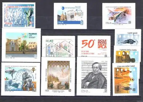 2018 Italien Republik, Vollständiges Jahr 58 Werte + 1 Blatt (100 Jahre Aula Montecitorio) neue Briefmarken, postfrisch**