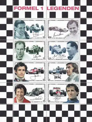 2006 Österreich - Ein. MF Nr. 2417/242424 Formel-1-Piloten 3. Serie MNH/**