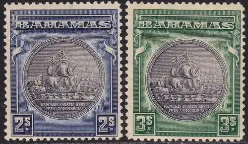 1931-42 Bahamas, SG 131a/132 Großes Siegel postfrisch/**