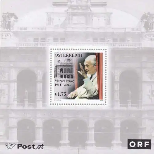 2003 Österreich - Vereinheitlichte Nr. BF 24 Marcel Prawy MNH/**