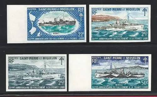 1971 ST. PIERRE ET MIQUELON - Yv 414/416 ND + 415 FARBTEST POSTFRISCH/**