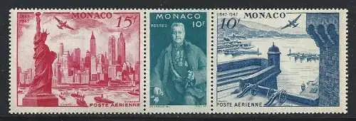 1947 MONACO - Luftpost Nr. 25/27 - TRITCHON - POSTFRISCH**