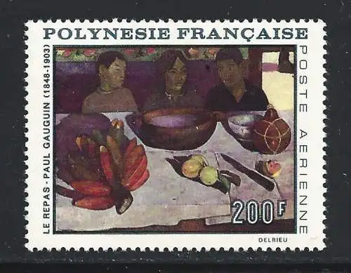 1968 POLYNESIEN - Gemälde von Gauguin - Luftpost Nr. 25 - Le repas MNH**