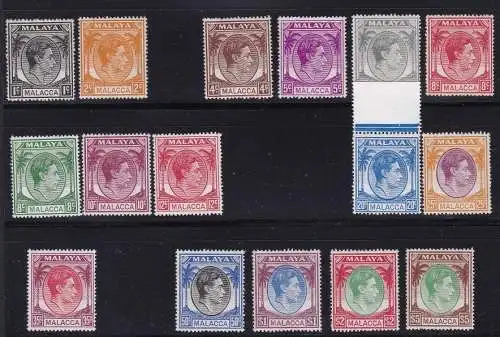 1949-55 Malaysische Staaten - Menge Sets (10) nicht fertiggestellt + Kedah postfrisch/** £ 1.275