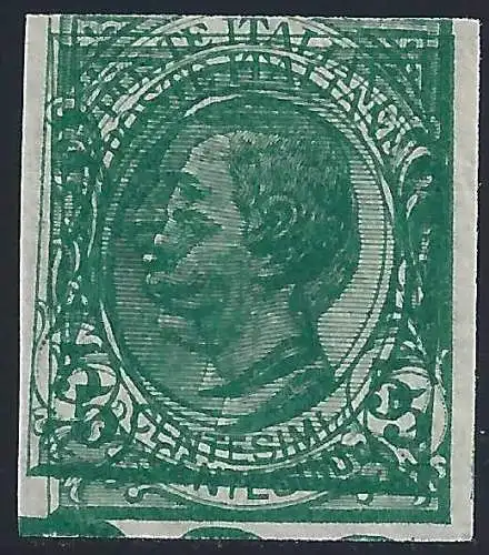 1906 Königreich Italien, Nr. 81eaa, 5c. grün Doppeldruck ungezahnt, postfrisch**