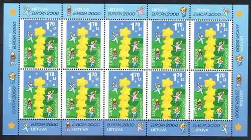 2000 EUROPA CEPT Litauen/Lietuva 1 Minifil von 10 Val Giovani Future MNH**