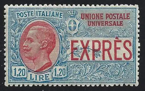 1922 Italien - Königreich, Espresso Nr. 8 MLH/*