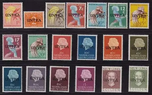 1962 Neuguinea Ned. n. 1/19 UNTEA Serie von 19 mnh Werten/**