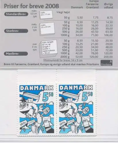 2008 EUROPA CEPT Dänemark Heft La Lettera MNH**