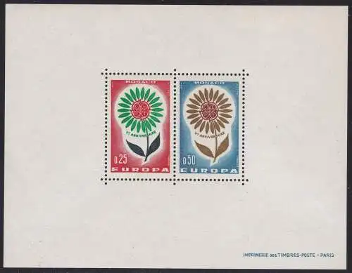 1964 München - Sonderbroschüre Europa - Maury Nr. BS 6 - MNH** - Mit Briefstempel auf der Rückseite für Garantie