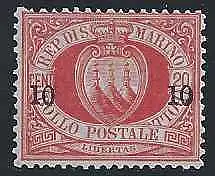 1892 SAN MARINO, Nr. 11 Zertifikat. Sorani INTEGRIERTER GUMMI POSTFRISCH **